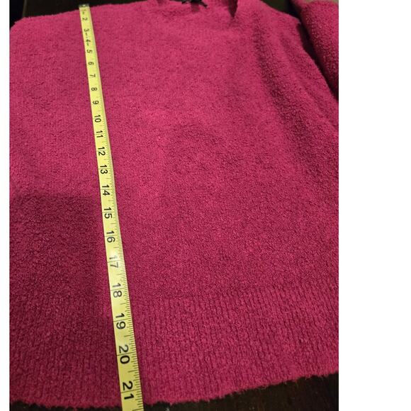 EILEEN FISHER Organic Cotton Crewneck Pullover Sweater Berry XS - Picture 7 of 8